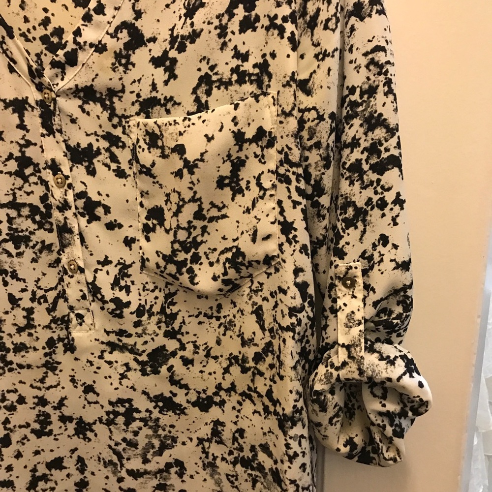 Mossimo Printed Button Up Blouse - image 2